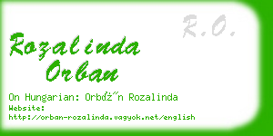 rozalinda orban business card